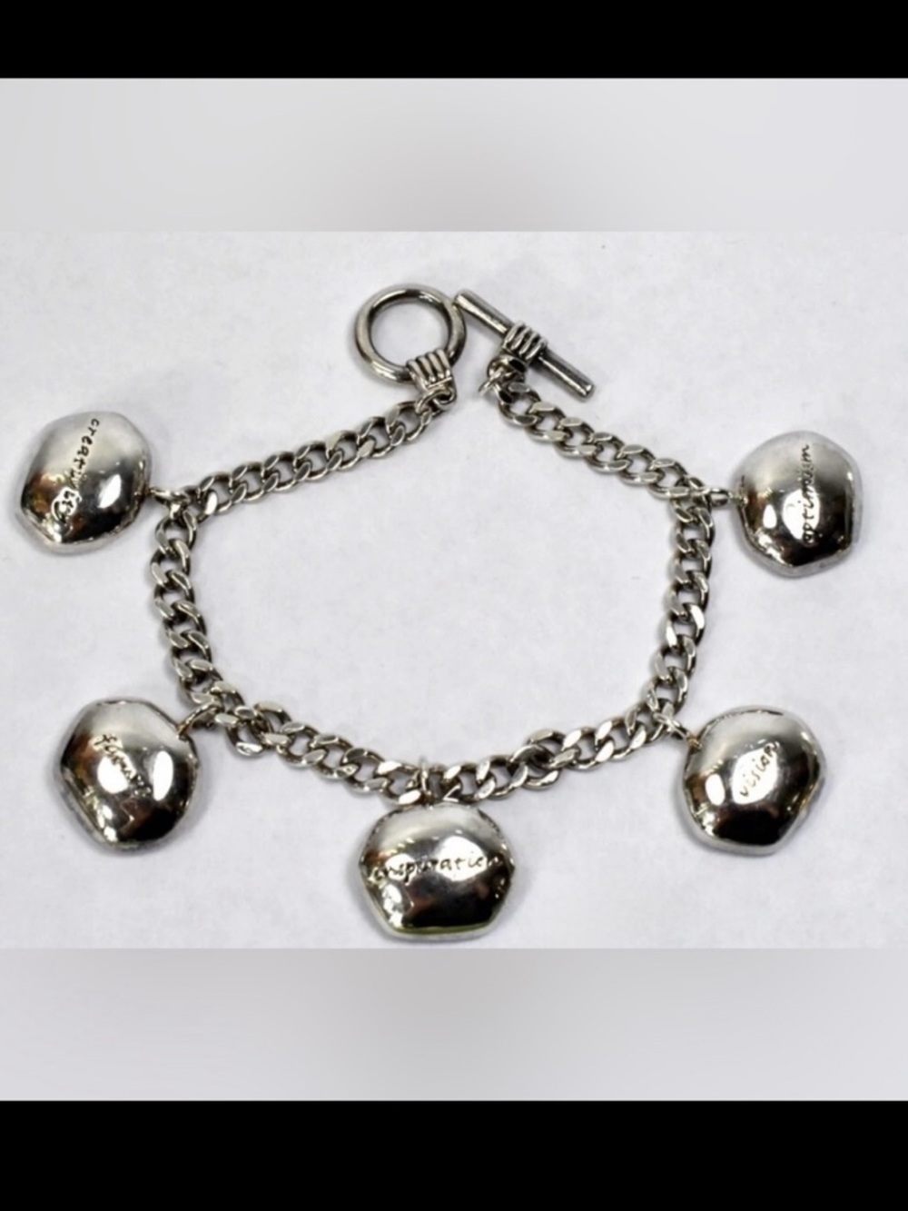 Cerruti Image silver tone inspirational charm bracelet Women’s costume jewelry